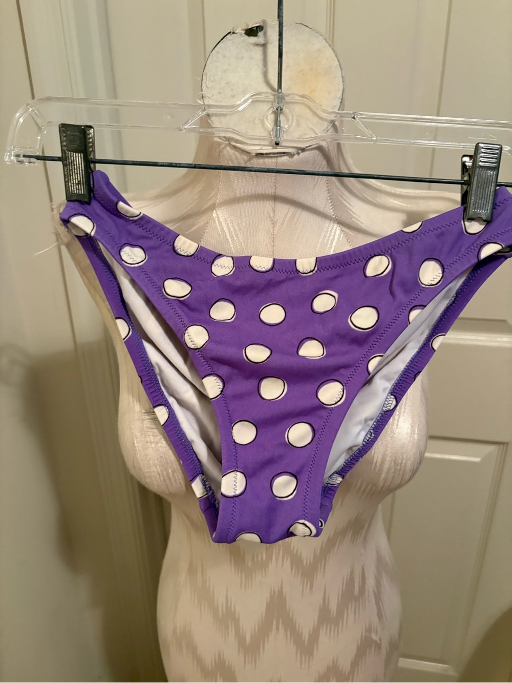 J. Crew size Small Purple Polka Dot Bikini Bottom women’s $59